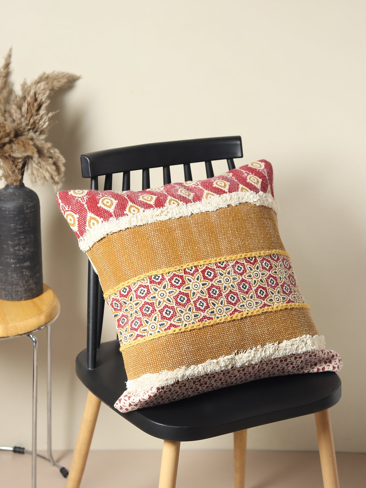 Castiel Hand-Tufted Square Cushion Cover