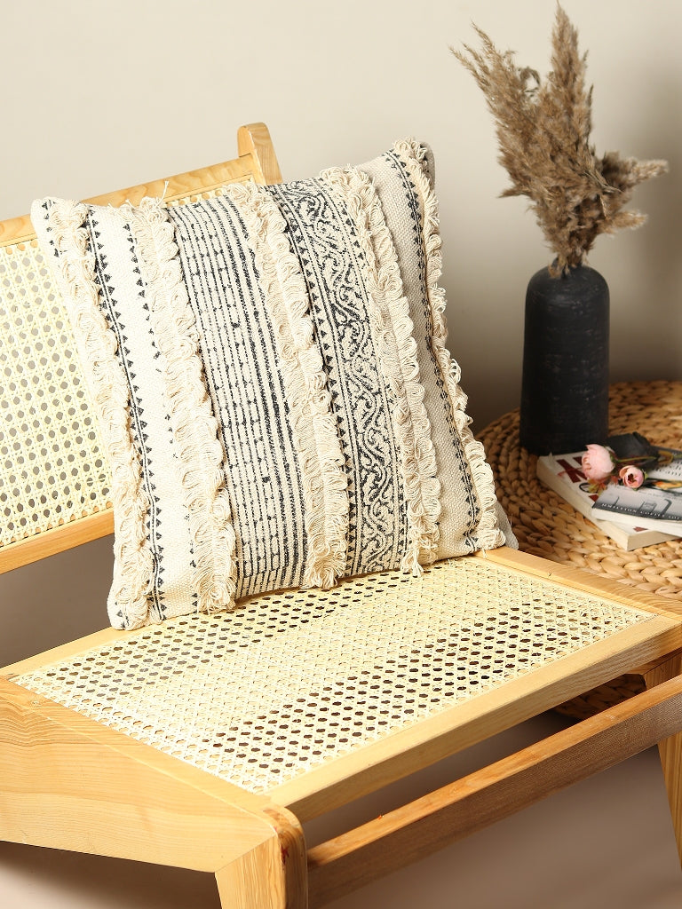 Marte Block-Printed Square Cushion Cover