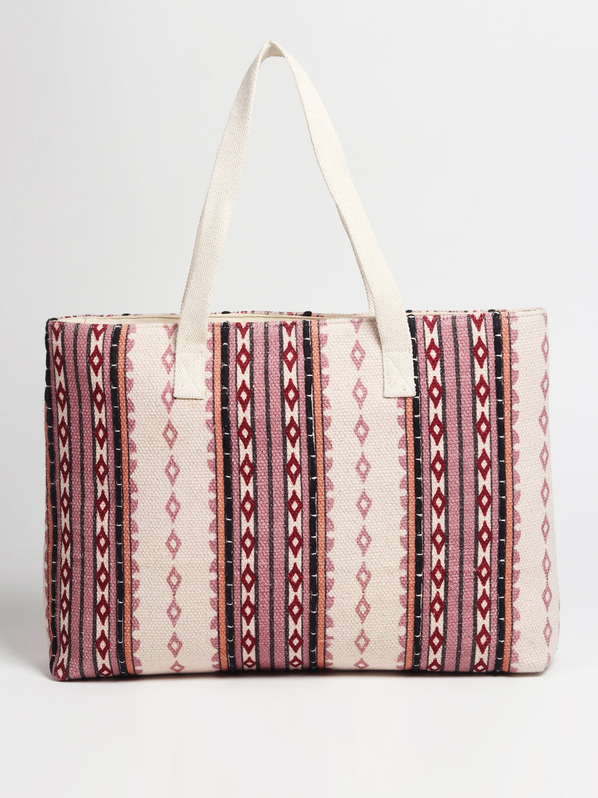 Greek block-printed cotton tote bag — Art Avenue