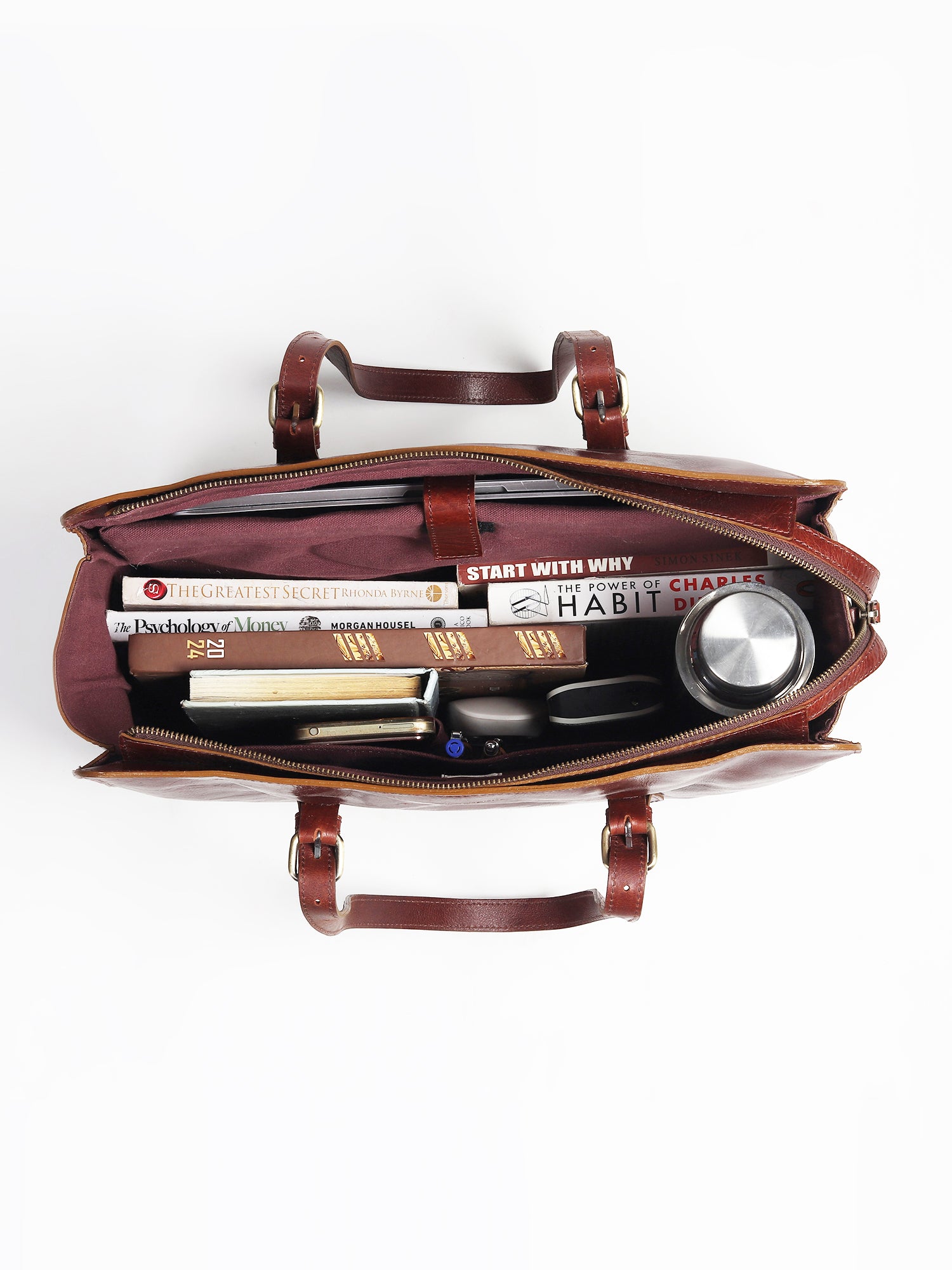 Adieu leather laptop bag on shoulder — Art Avenue