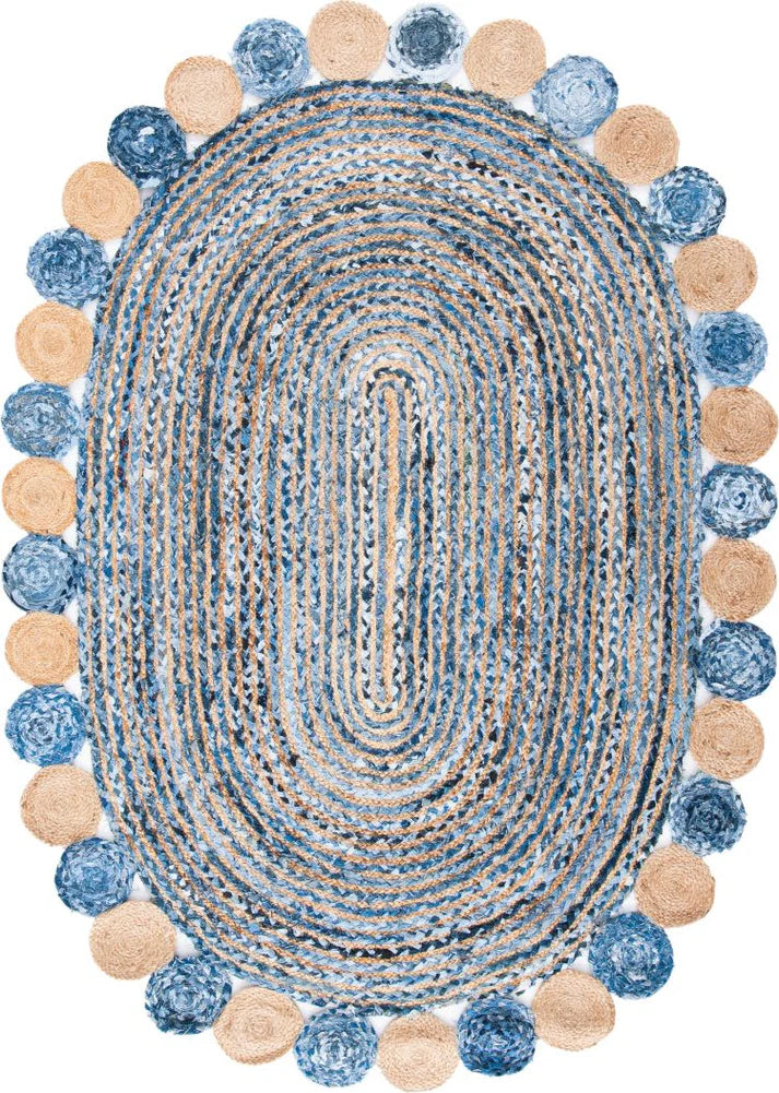 Civilian braided jute and denim rug — Art Avenue