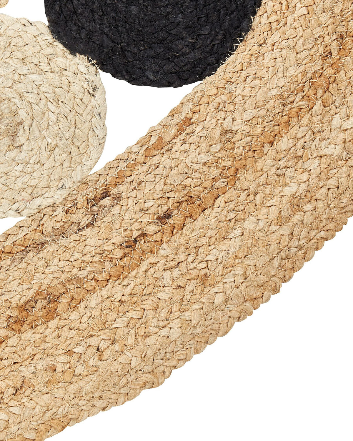 Nelson Round Braided Jute & Chindi Rug