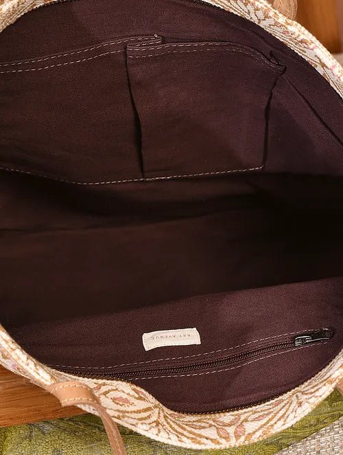 Turk block-printed tote bag flat lay — Art Avenue