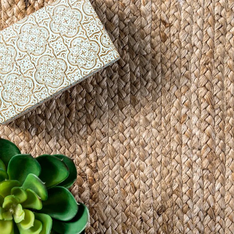 Cadarrah hand-braided jute rug lifestyle — Art Avenue India