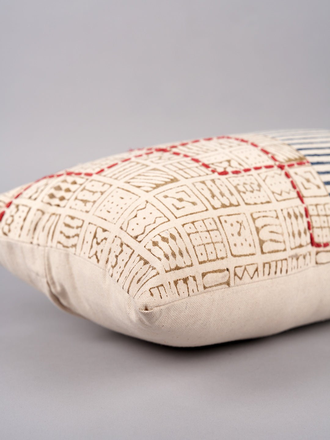 MATRIX PRINT - BLOCK PRINTED LUMBAR CUSHION COVER - ART AVENUE