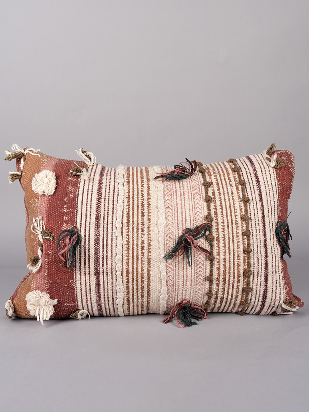 TRANQUIL - BLOCK PRINTED LUMBAR CUSHION COVER - ART AVENUE