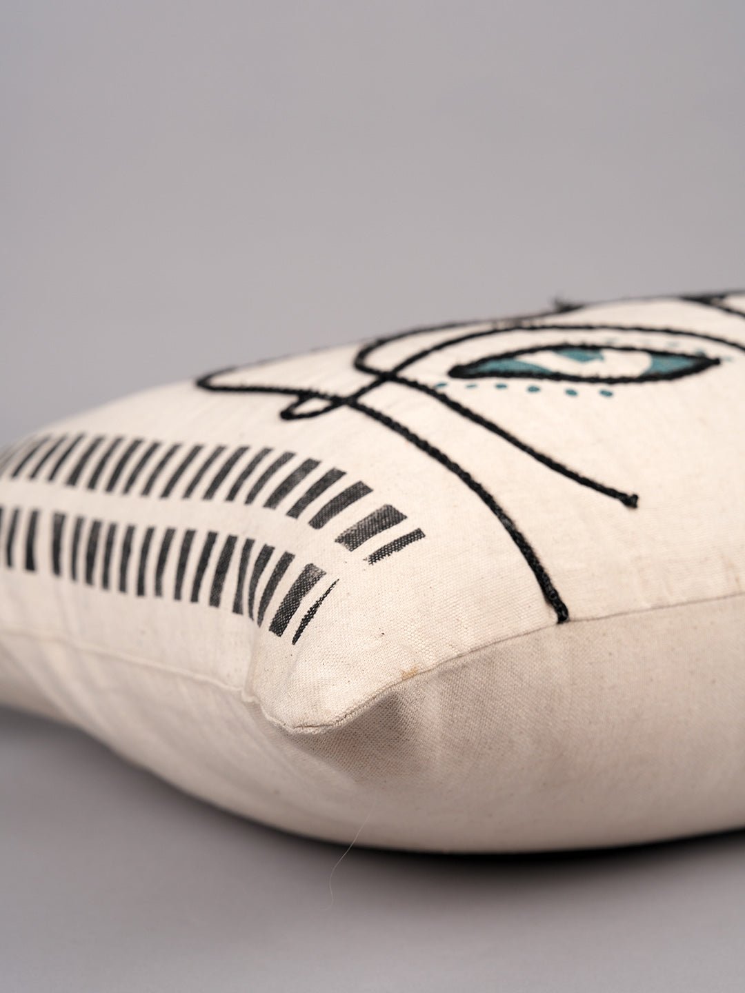DOODLE DREAM SERENITY - BLOCK PRINTED LUMBAR CUSHION COVER - ART AVENUE