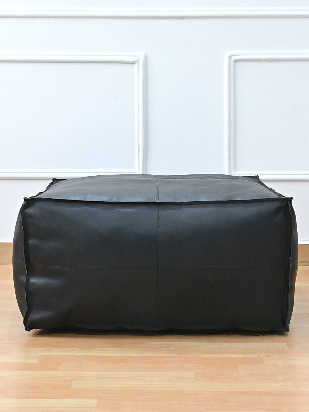HARPER- CUBICAL LEATHER POUF - ART AVENUE