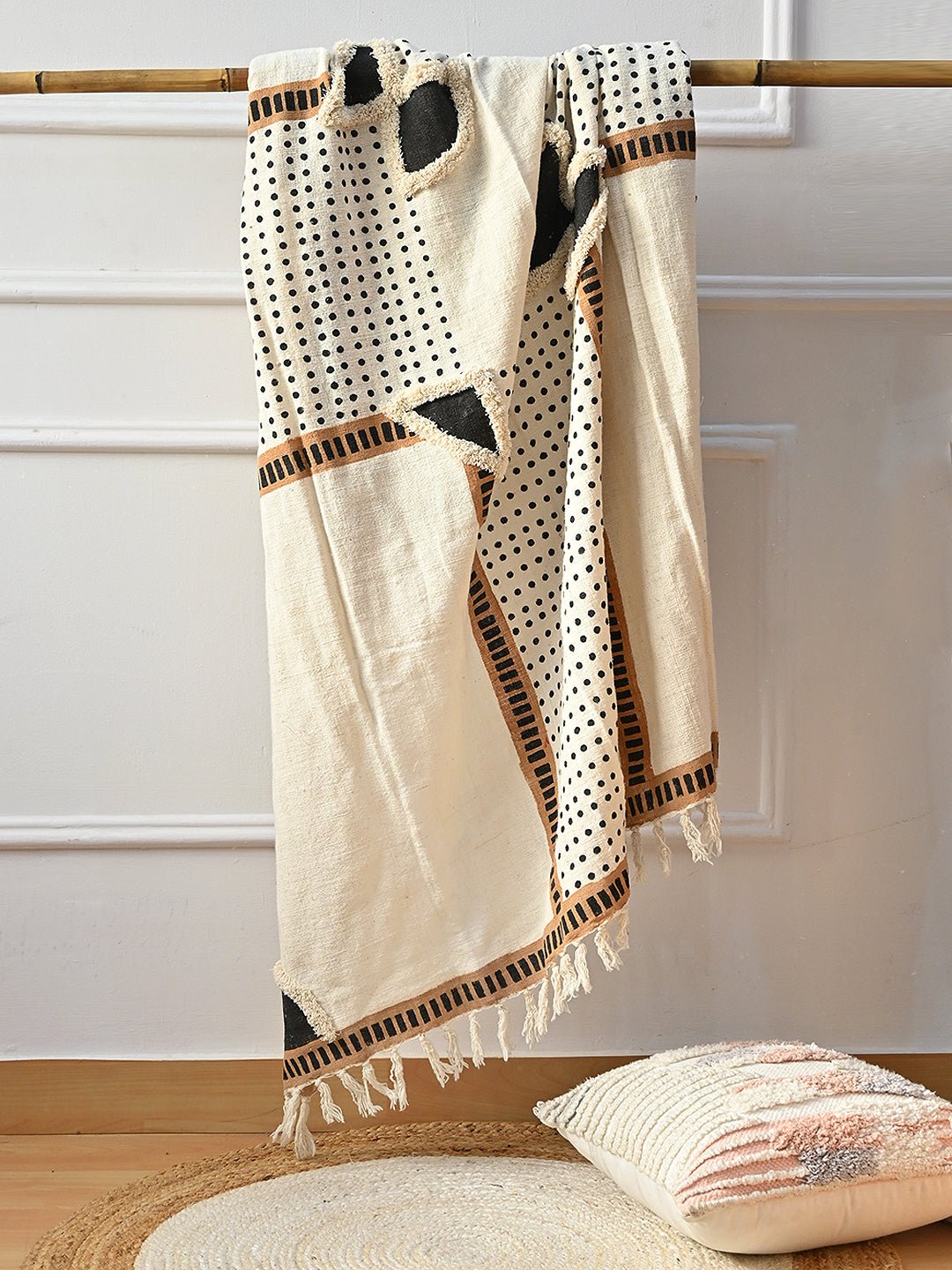 POLKA DOT - BLOCK PRINTED THROW - ART AVENUE