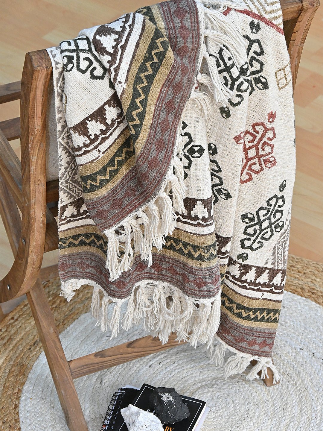 EKATERINA - BLOCK PRINTED THROW - ART AVENUE