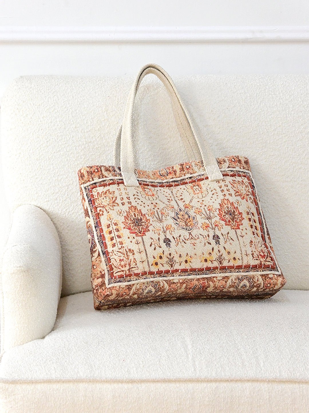 Leilani tote bag embroidery detail — Art Avenue