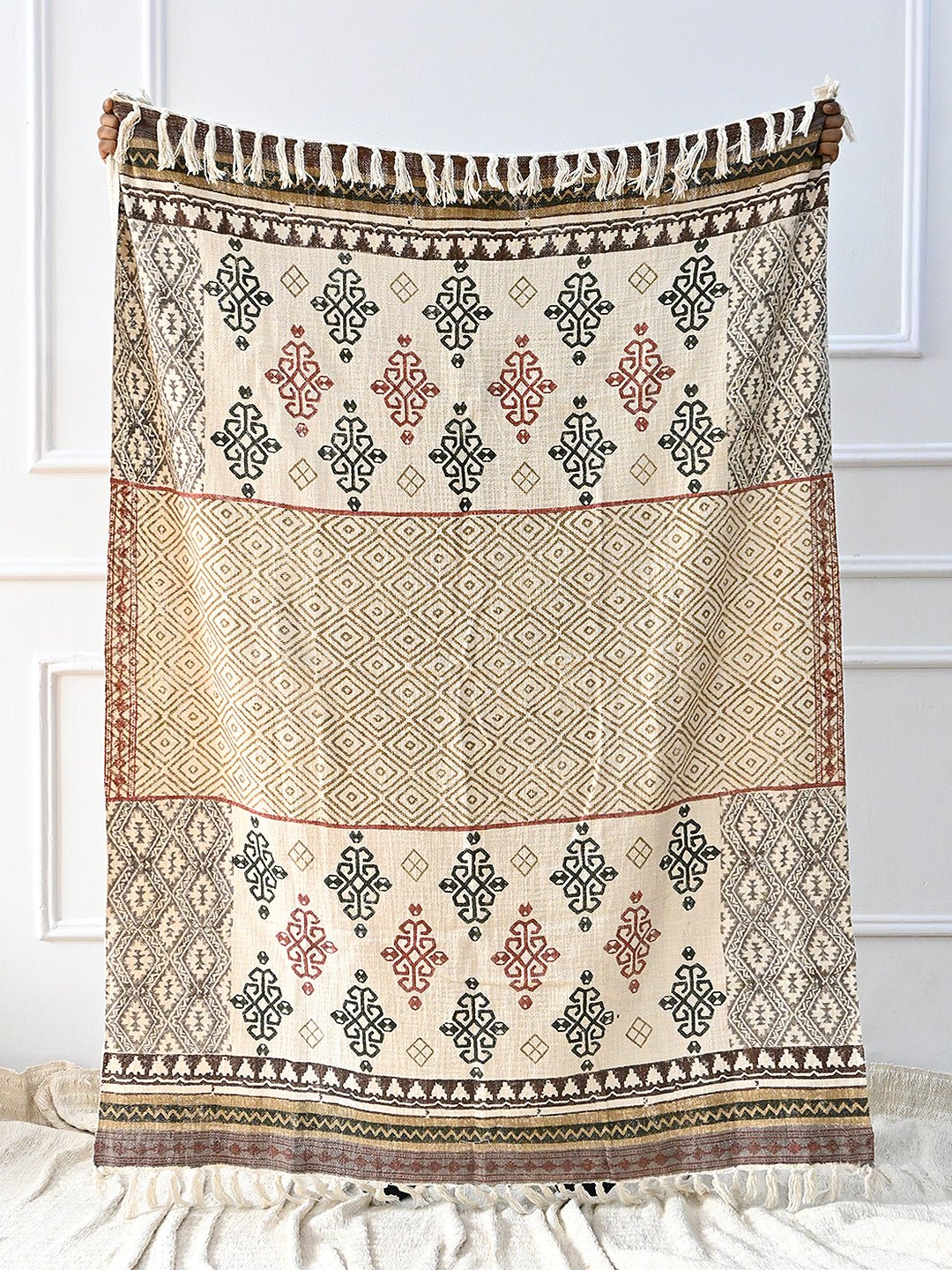 EKATERINA - BLOCK PRINTED THROW - ART AVENUE