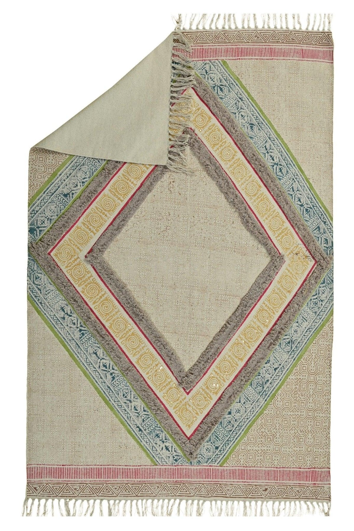 ADAH - BLOCK PRINTED RUG - ART AVENUE