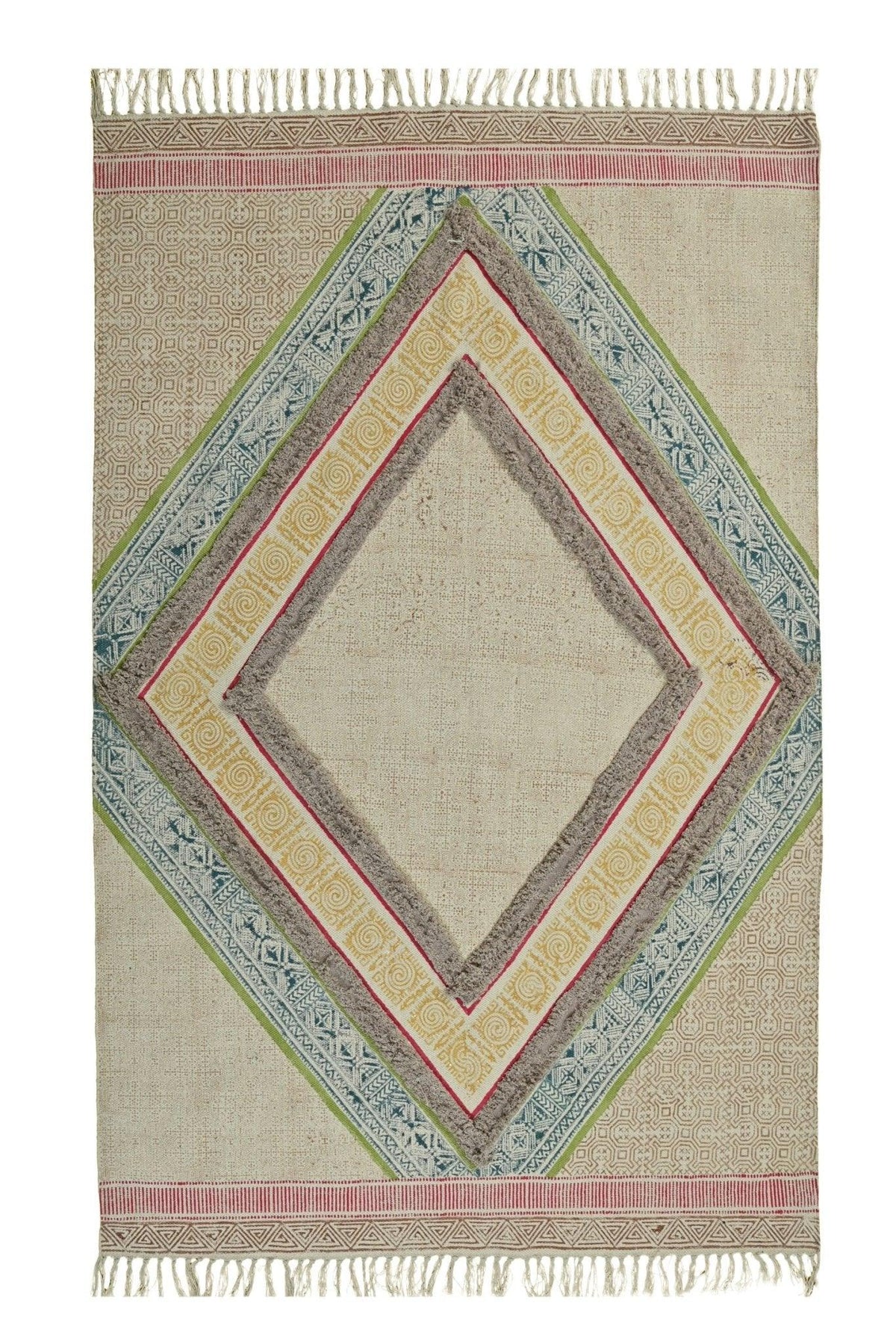 ADAH - BLOCK PRINTED RUG - ART AVENUE
