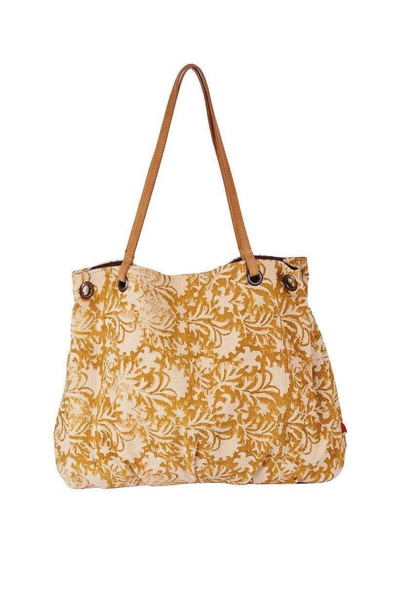 Basin block-printed handbag, side view — Art Avenue