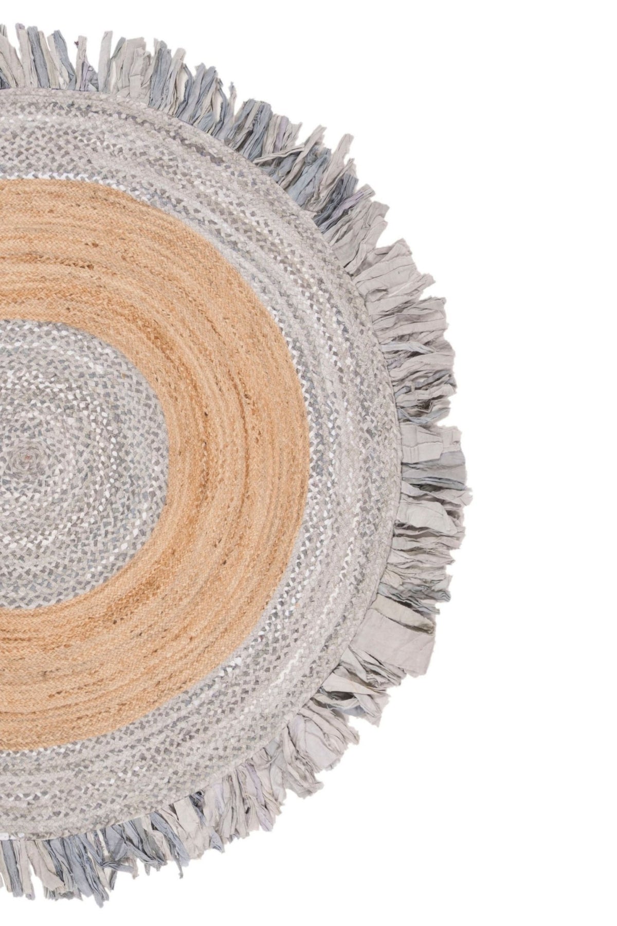 Begonia round jute rug room setting — Art Avenue India