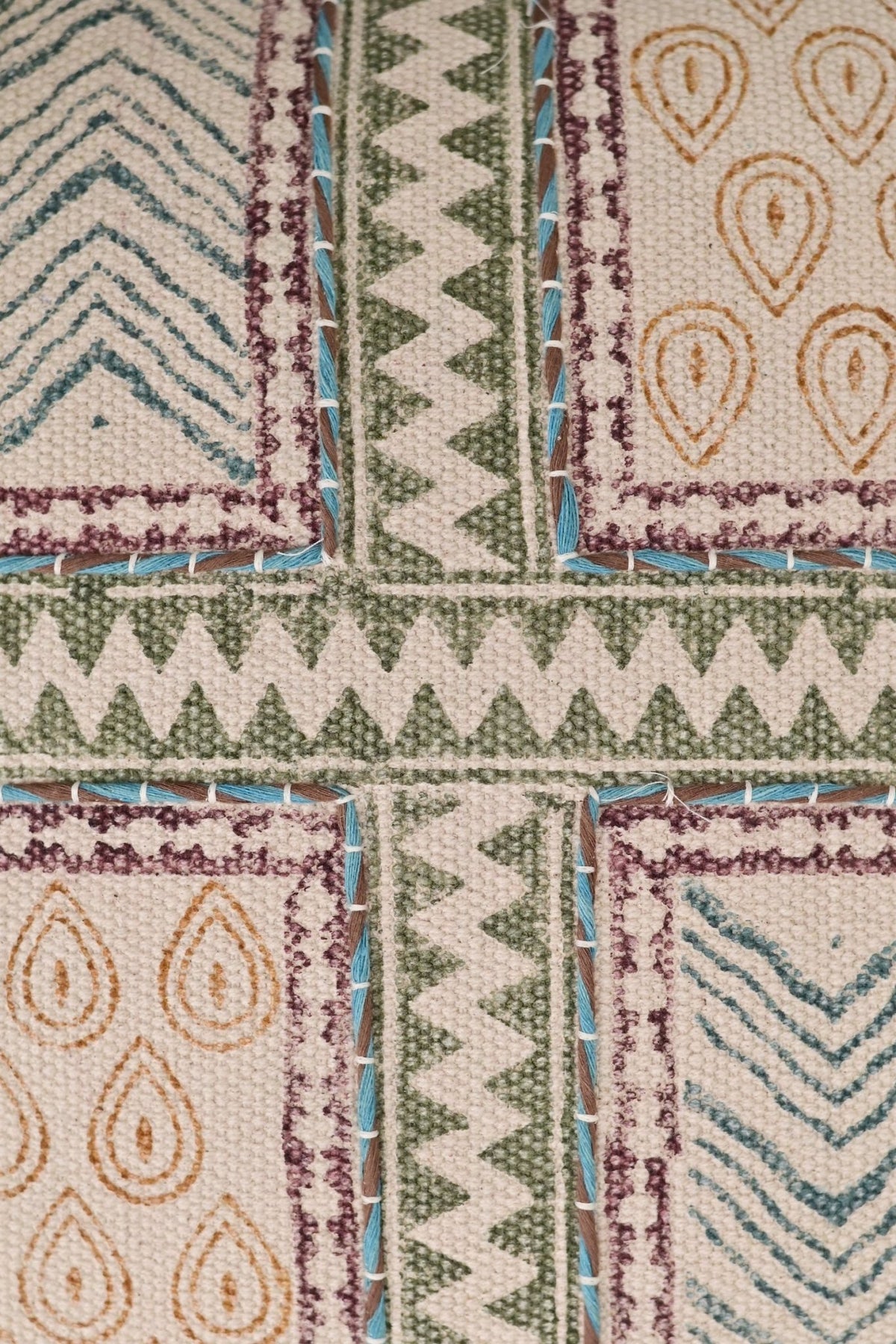 KAMAN - SQUARE CUSHION COVER - BEIGE - ART AVENUE