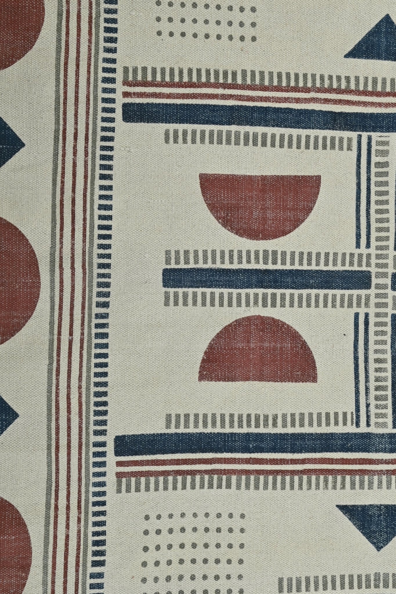 KARNIKA - BLOCK PRINTED COTTON RUG - ART AVENUE