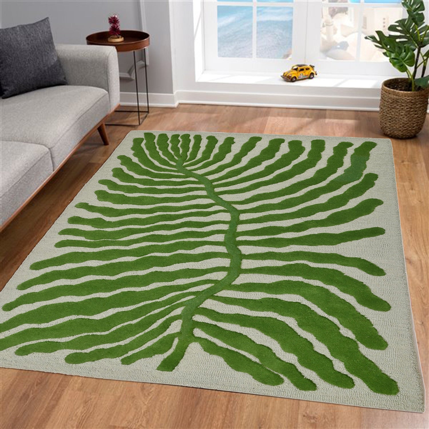 LEAFY HANDTUFTED WOOL CARPET - ART AVENUE