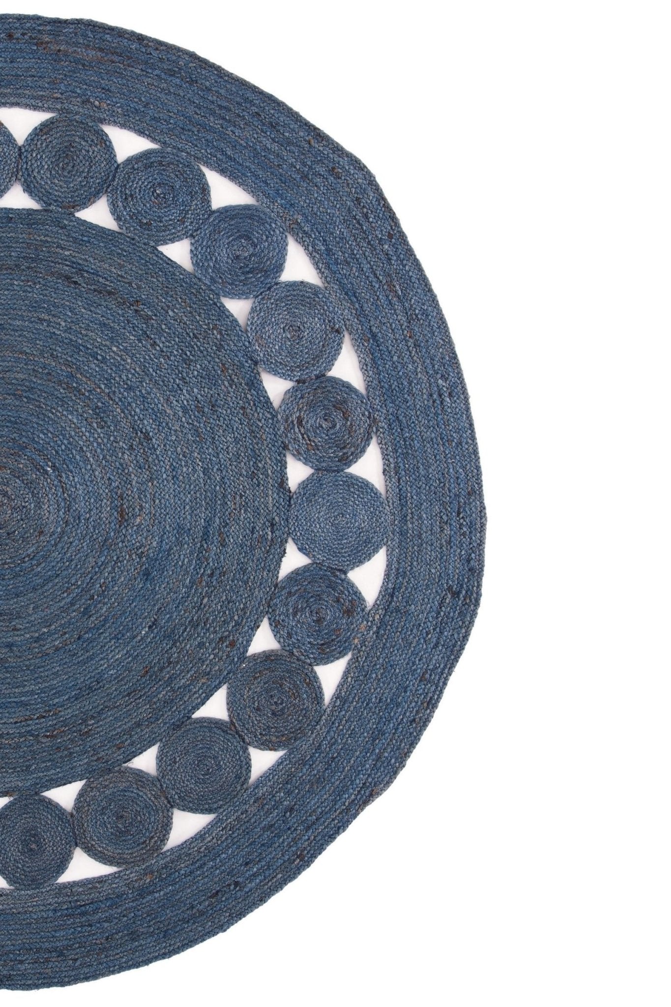 Mimosa braided jute rug natural detail — Art Avenue Jaipur