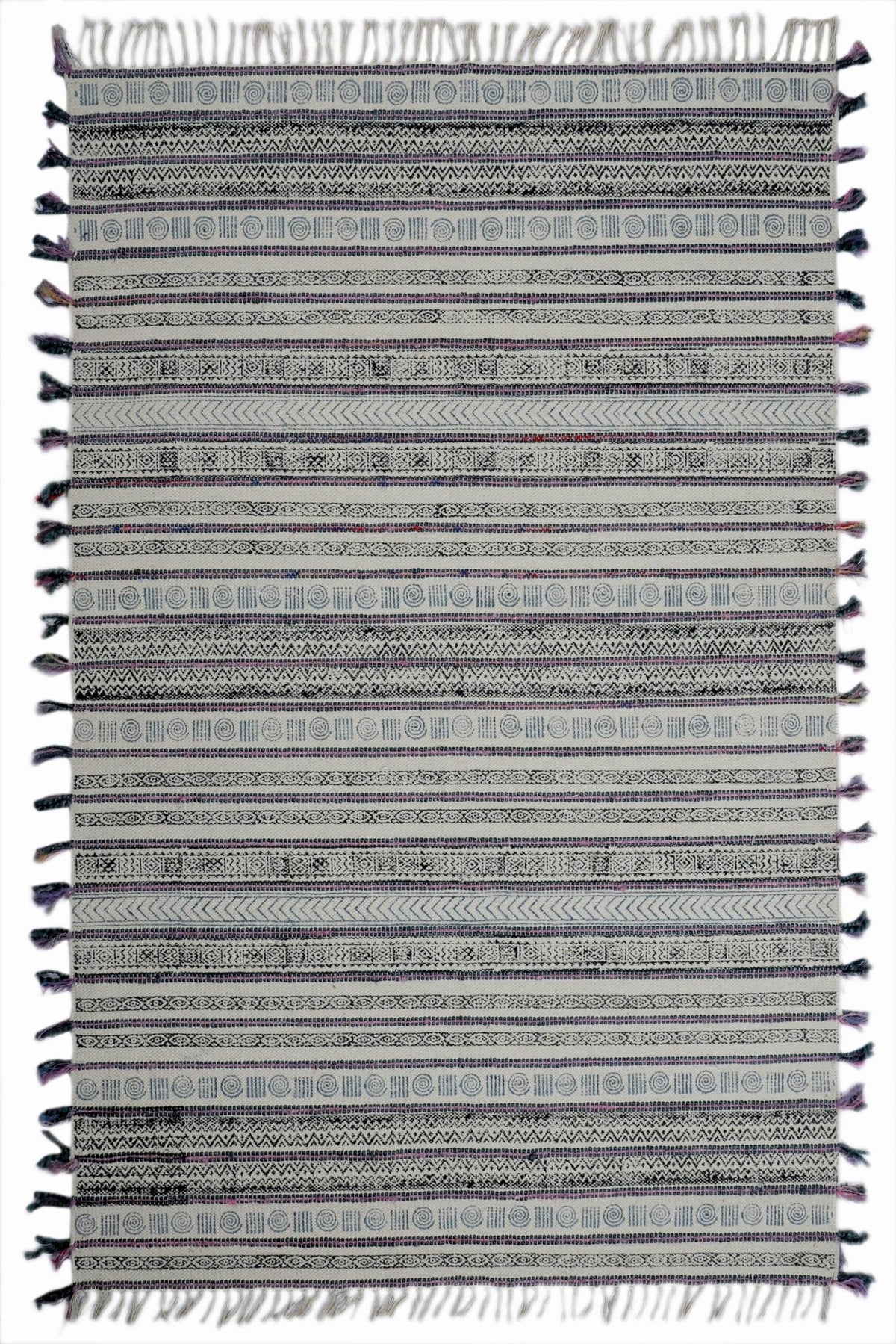 Nokha handwoven rug in black — Art Avenue