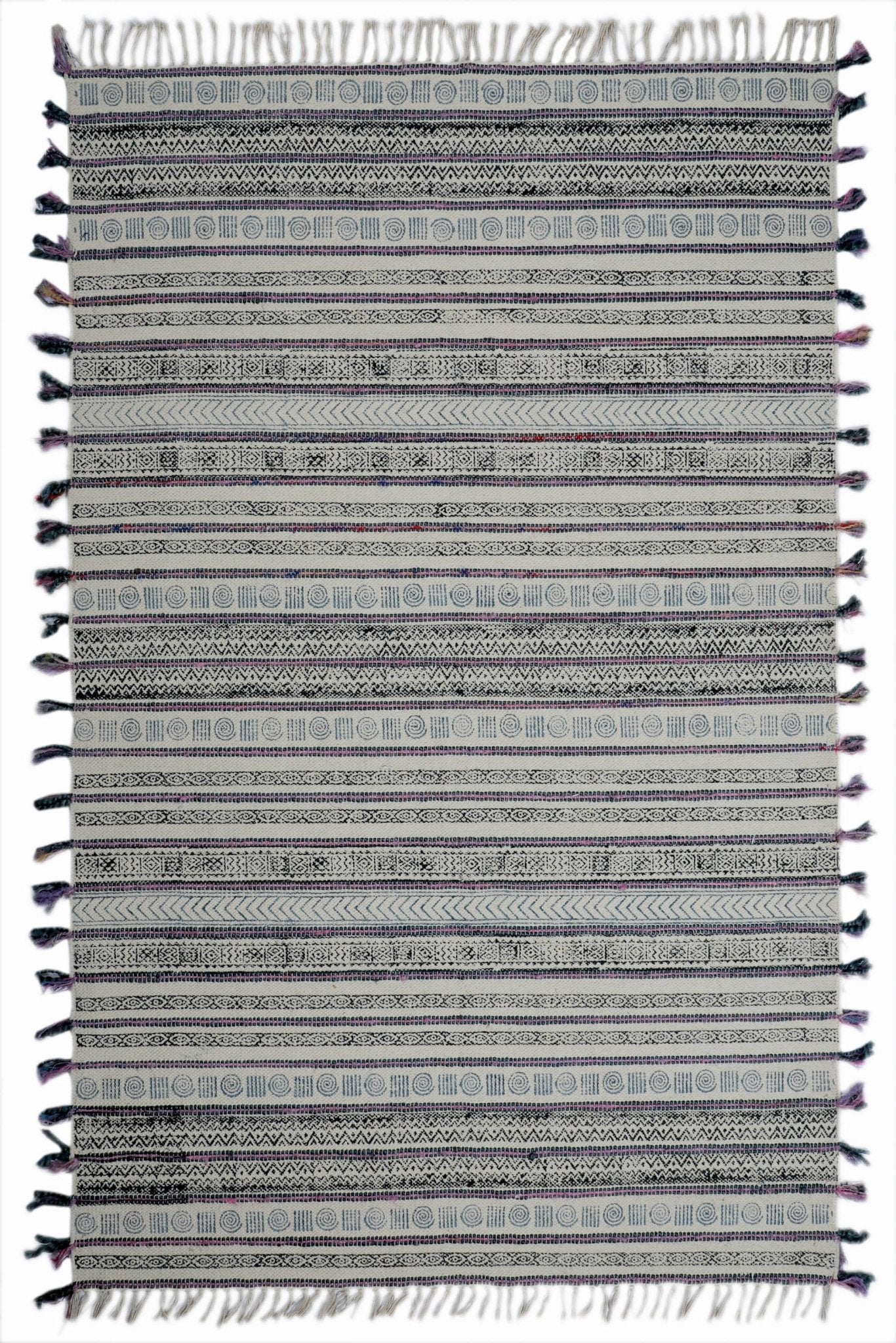 Nokha handwoven rug in black — Art Avenue