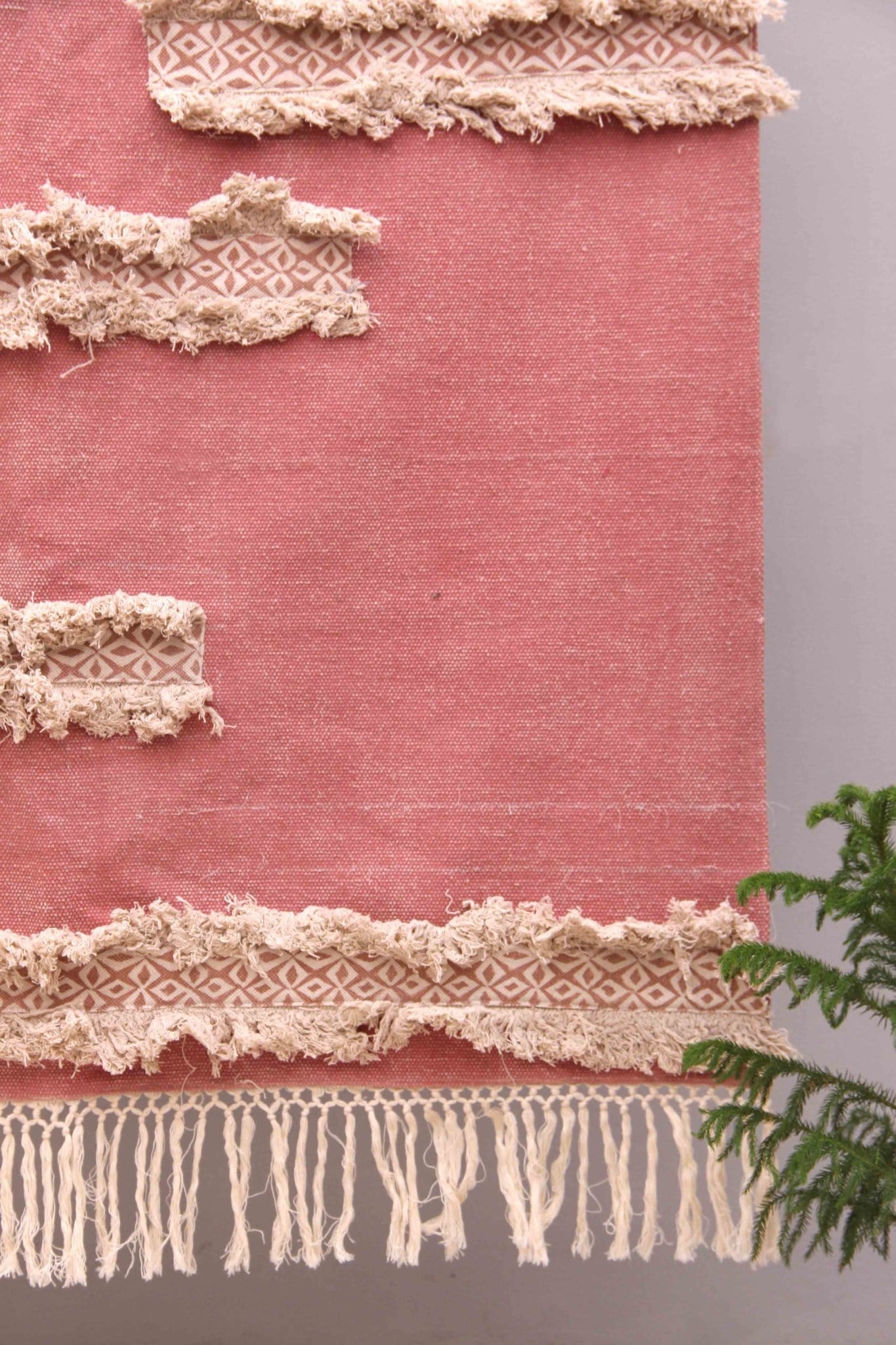 Scud cotton rug pink pattern — Art Avenue Jaipur