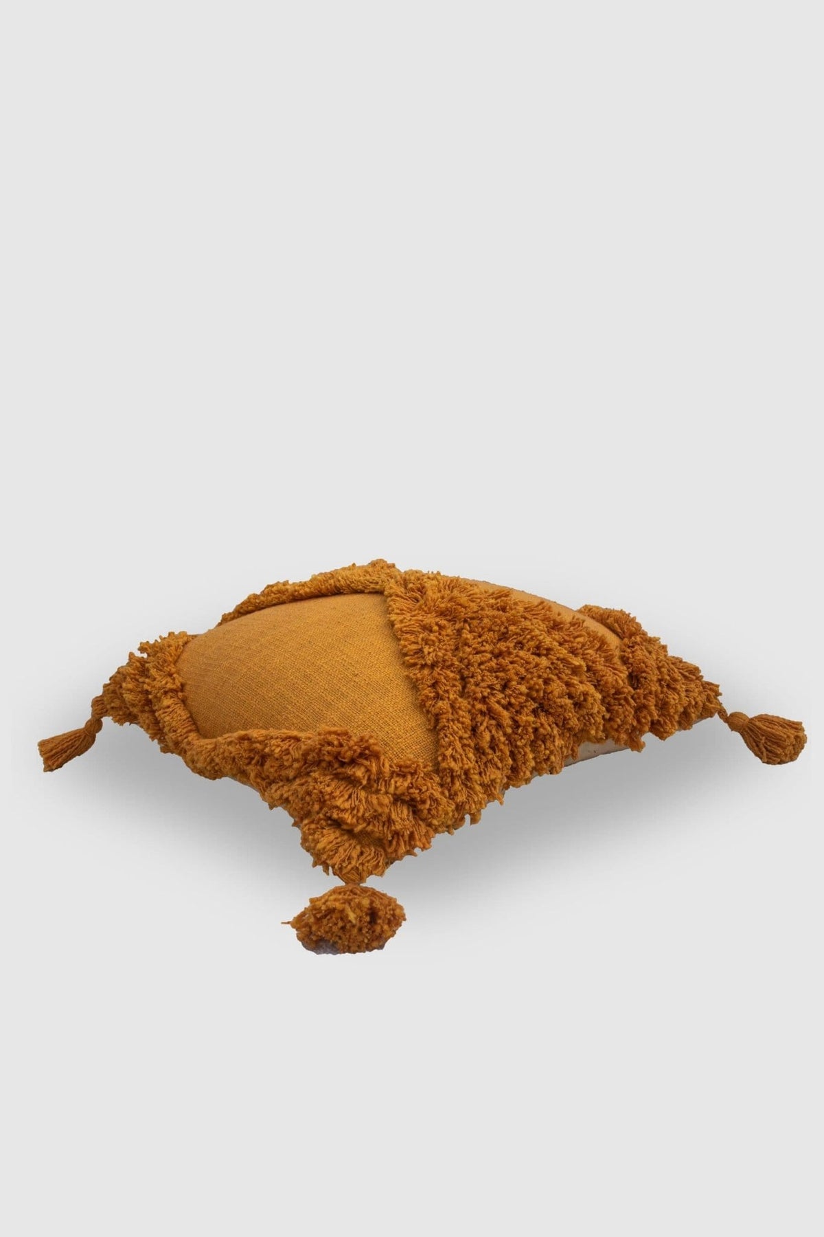 TAHARA - SQUARE CUSHION COVER - SAFFRON - ART AVENUE
