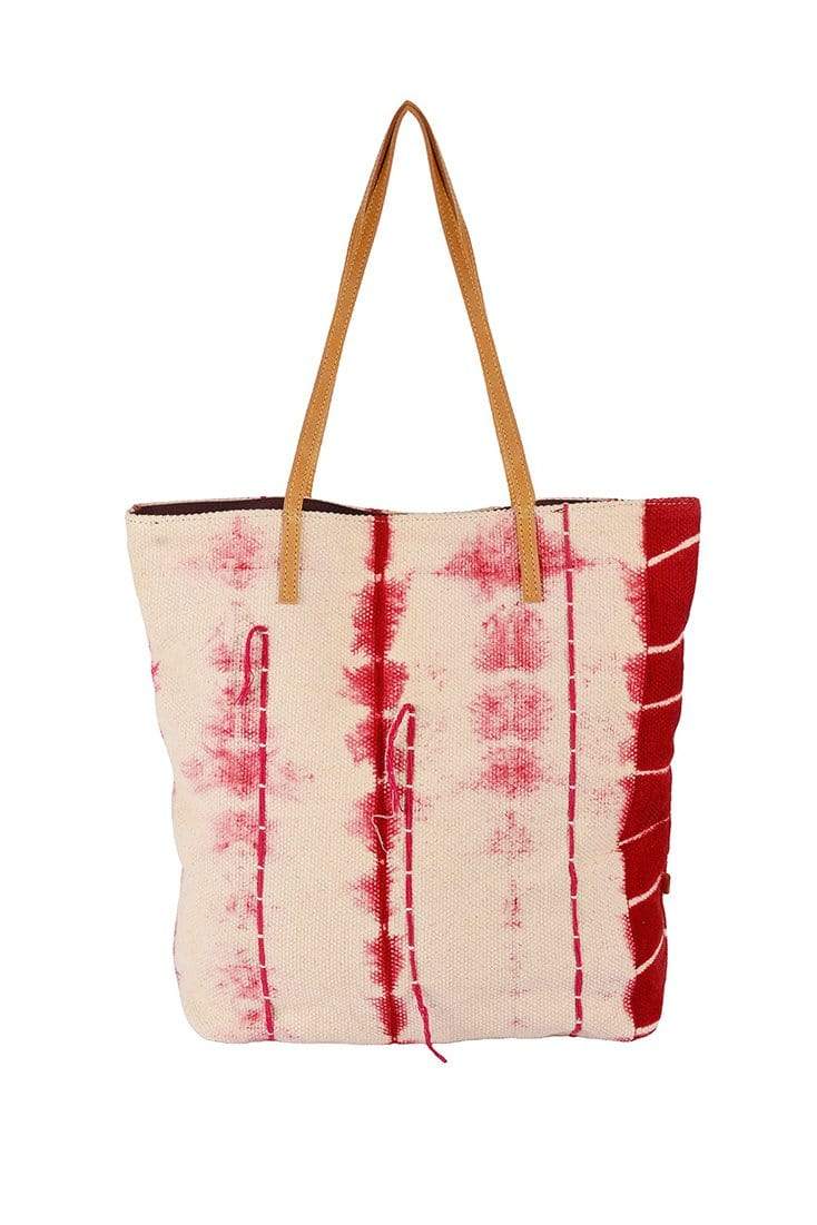 Tango tie-dye tote bag, side view — Art Avenue
