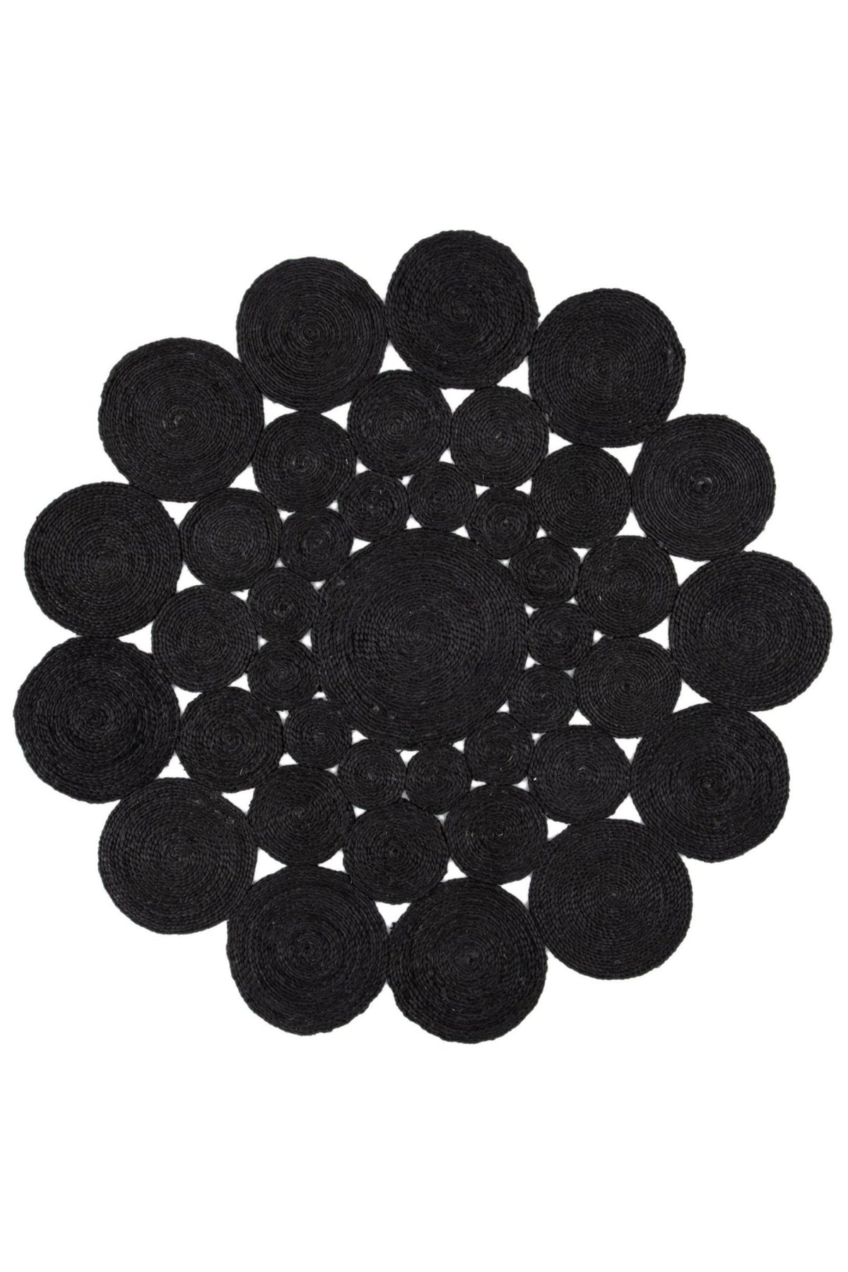 Thyme round braided jute rug — handmade in Jaipur