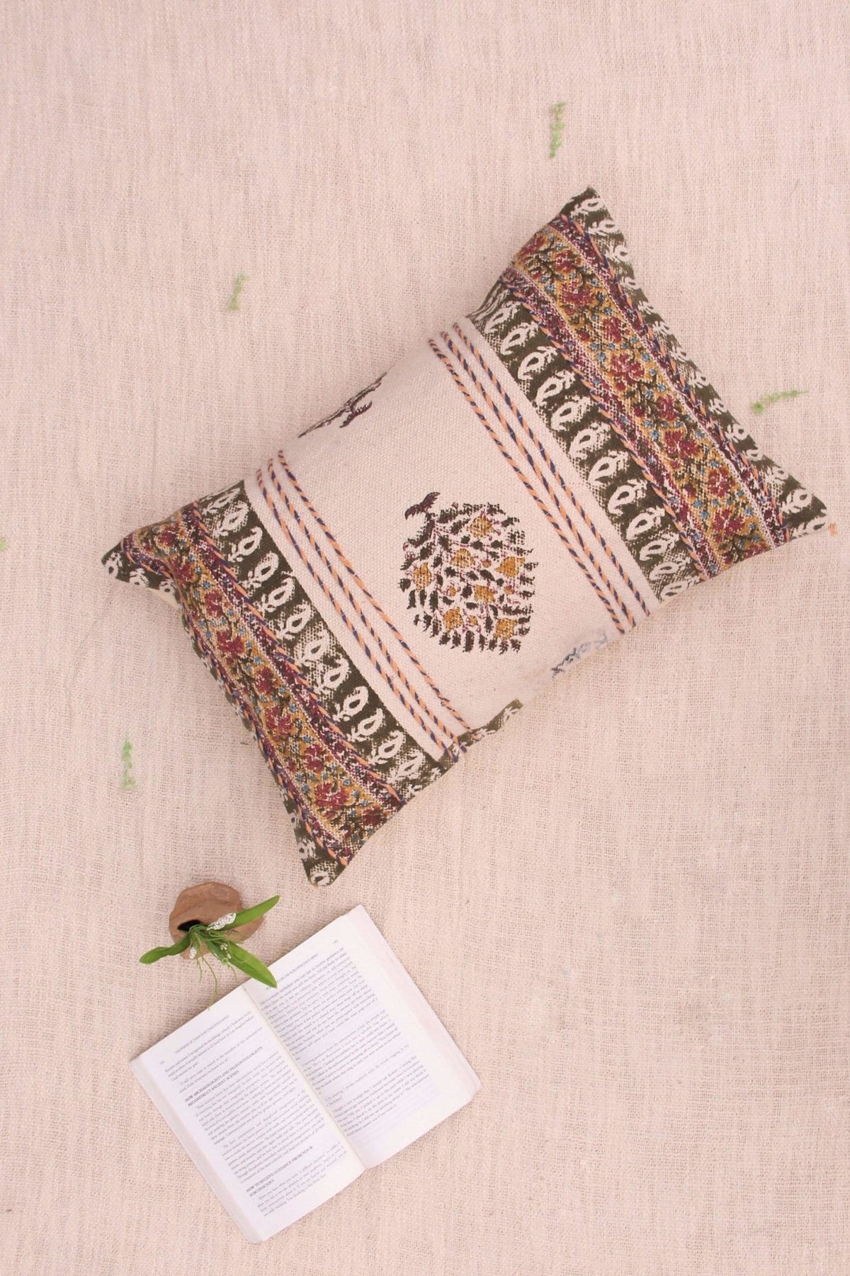TREE - LUMBAR CUSHION COVER -IVORY - ART AVENUE